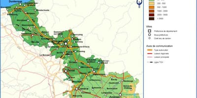 Topografski kartica Lille